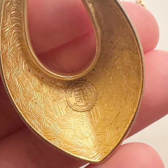 Vintage Givenchy Chunky Gold Earrings Signed Paris New York - Picture 3 of 6